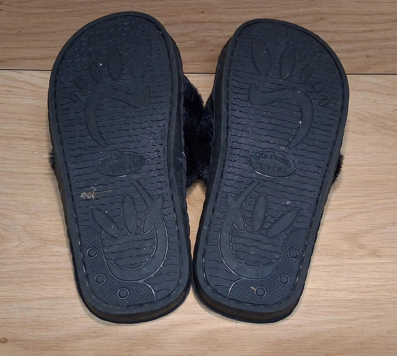 fluffy teen slippers black 38-39 – photo 4